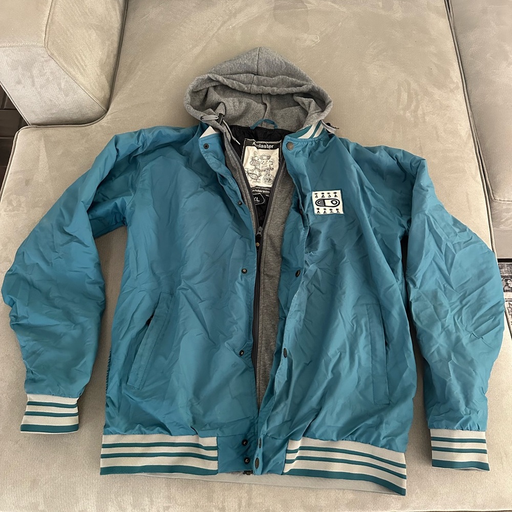 Airblaster Teal Hooded snowboard Jacket